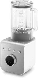 SMEG, Hochleistungsmixer BLC01BLMEU, 5 vooraf ingestelde programma's, 9 handmatige snelheden, pauze- en pulsfunctie, Kunststoffgehäuse, Rutschfeste Basis, 1400 W, Schwarz Kitchen Naty Shop Weiss Weiss