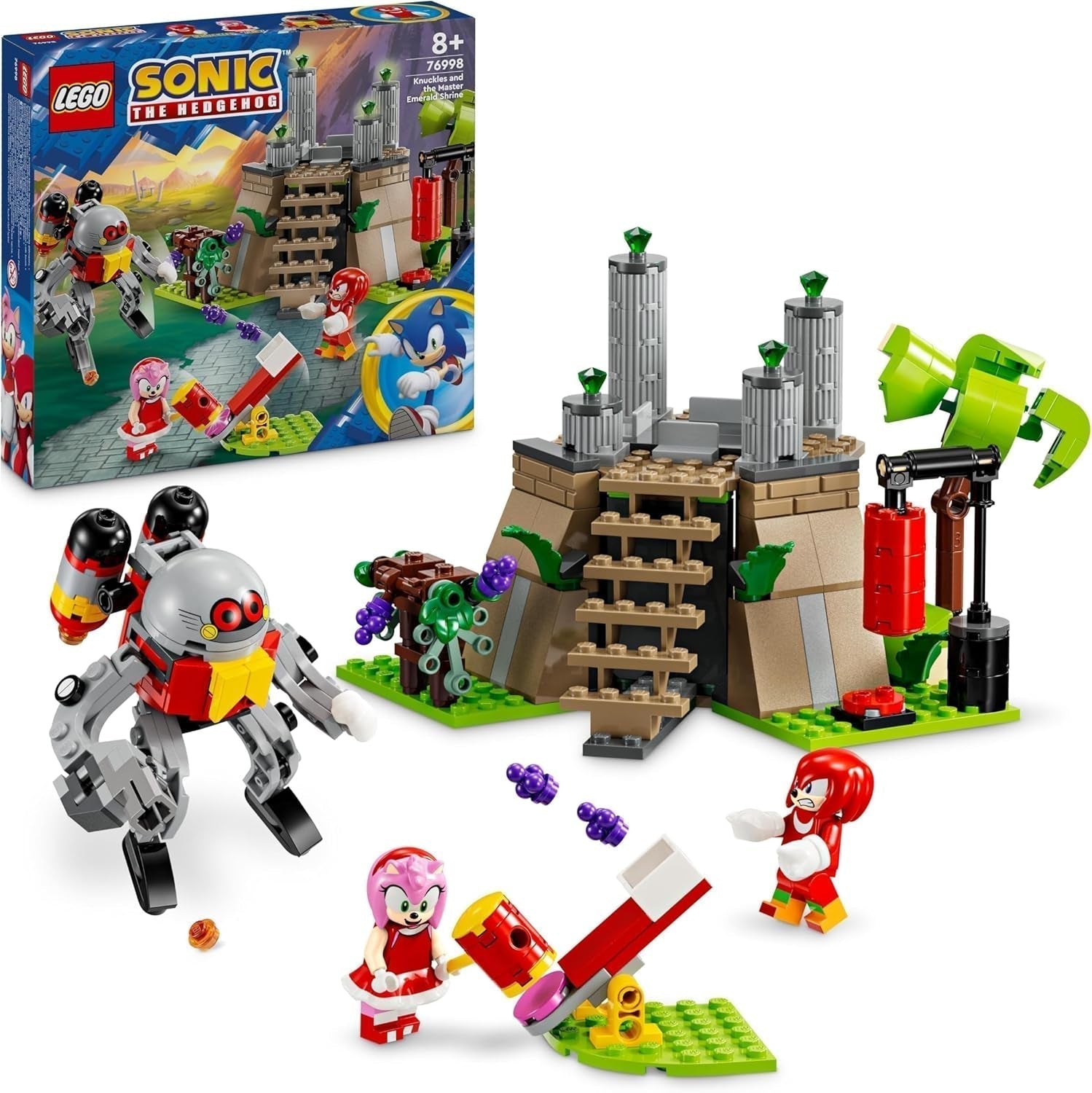 LEGO Sonic the Hedgehog Knuckles en het heiligdom van Master Emerald verzamelspeelgoed Gamercadeau Avontuurbouwset voor jongens en meisjes vanaf 8 jaar 76998 Bouwsets Bekijk de LEGO-Store standaardtitel