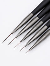 Nagelkunst-Pinsel, 5 Stück, Nailart-Pinsel, Punktierstift-Werkzeuge, Malkunst-Design-Pinsel-Set Für Lange Linien, Dünne Details, Feine Zeichnungsgrößen 7/9/11/15/22 Mm, Zwart