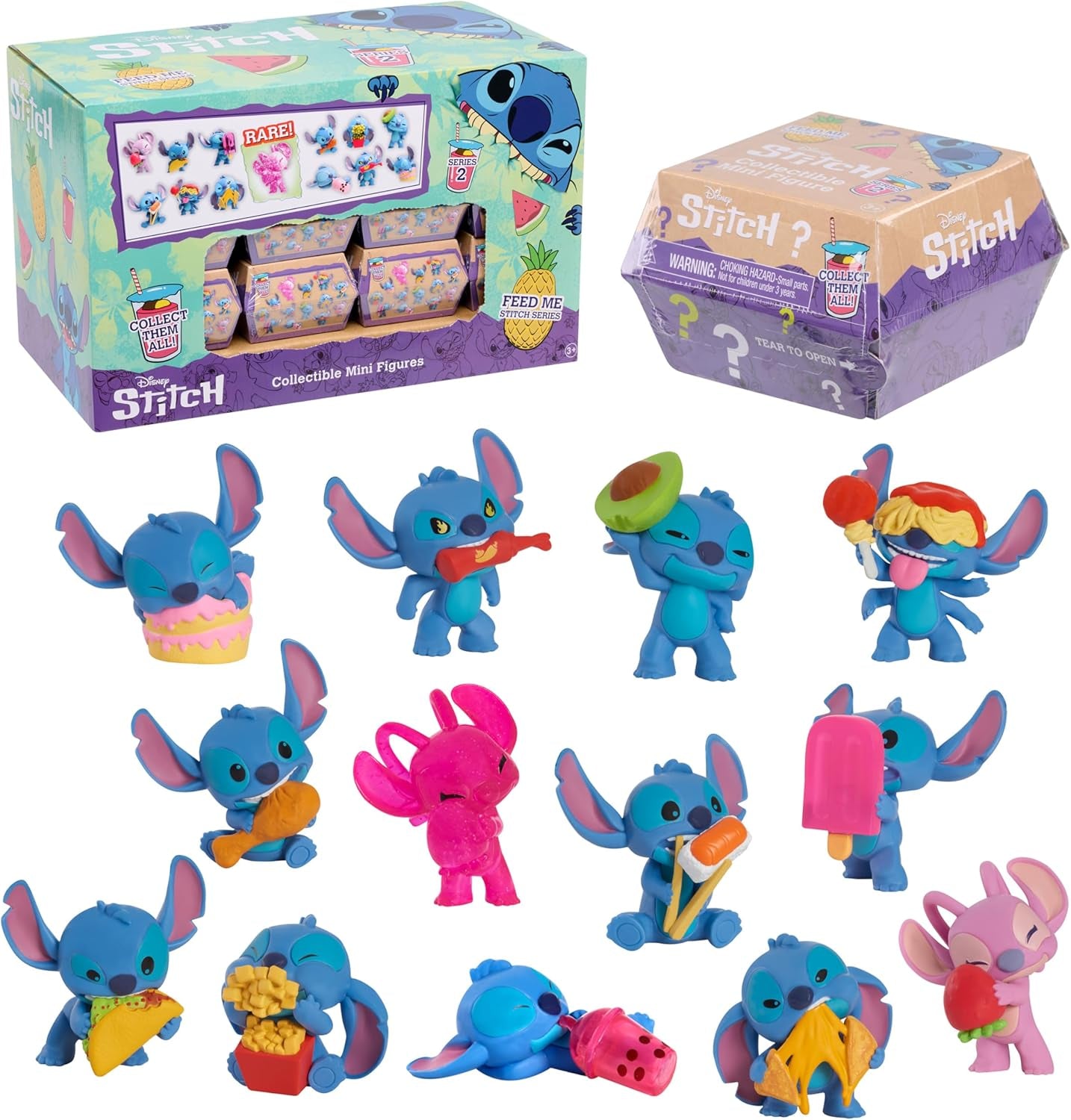 Speel gewoon Disney Stitch verzamelminifiguren verrassingspakket 5 cm grote verzamelfiguren Stijlen kunnen variëren Speelgoed voor kinderen 3+ Actiefiguren Naty Shop Single