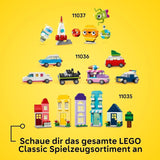 LEGO Classic Creative Animals, doos met kleurrijke stenen, bouwstenen dierfiguren zoals hond, kat, konijn, hamster en vogel, constructiespeelgoed voor jongens en meisjes vanaf 5 jaar 11034 Bouwsets Besuche den LEGO-Store
