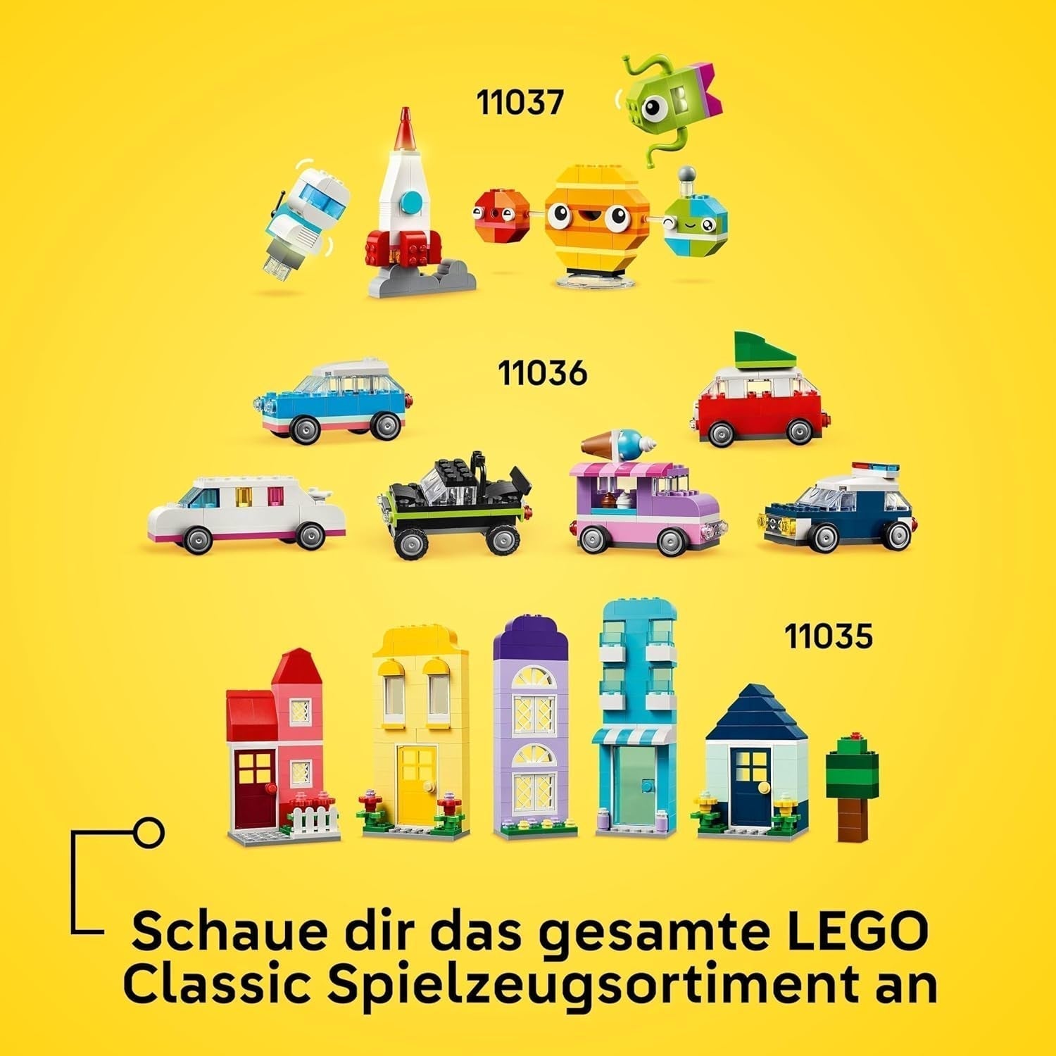 LEGO Classic Creative Animals, doos met kleurrijke stenen, bouwstenen dierfiguren zoals hond, kat, konijn, hamster en vogel, constructiespeelgoed voor jongens en meisjes vanaf 5 jaar 11034 Bouwsets Besuche den LEGO-Store