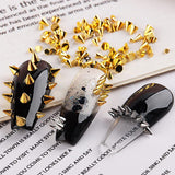 Mini Metall Nieten Punk Nail Charms Goud Zilver Strasssteine ​​Nägel Charm Kegel Spikes Nagelschmuck Glitzersteine ​​Nail Art Studs Nagel Steine ​​Legierung Nagelanhänger Rhinestones Nageldesign Zubehör