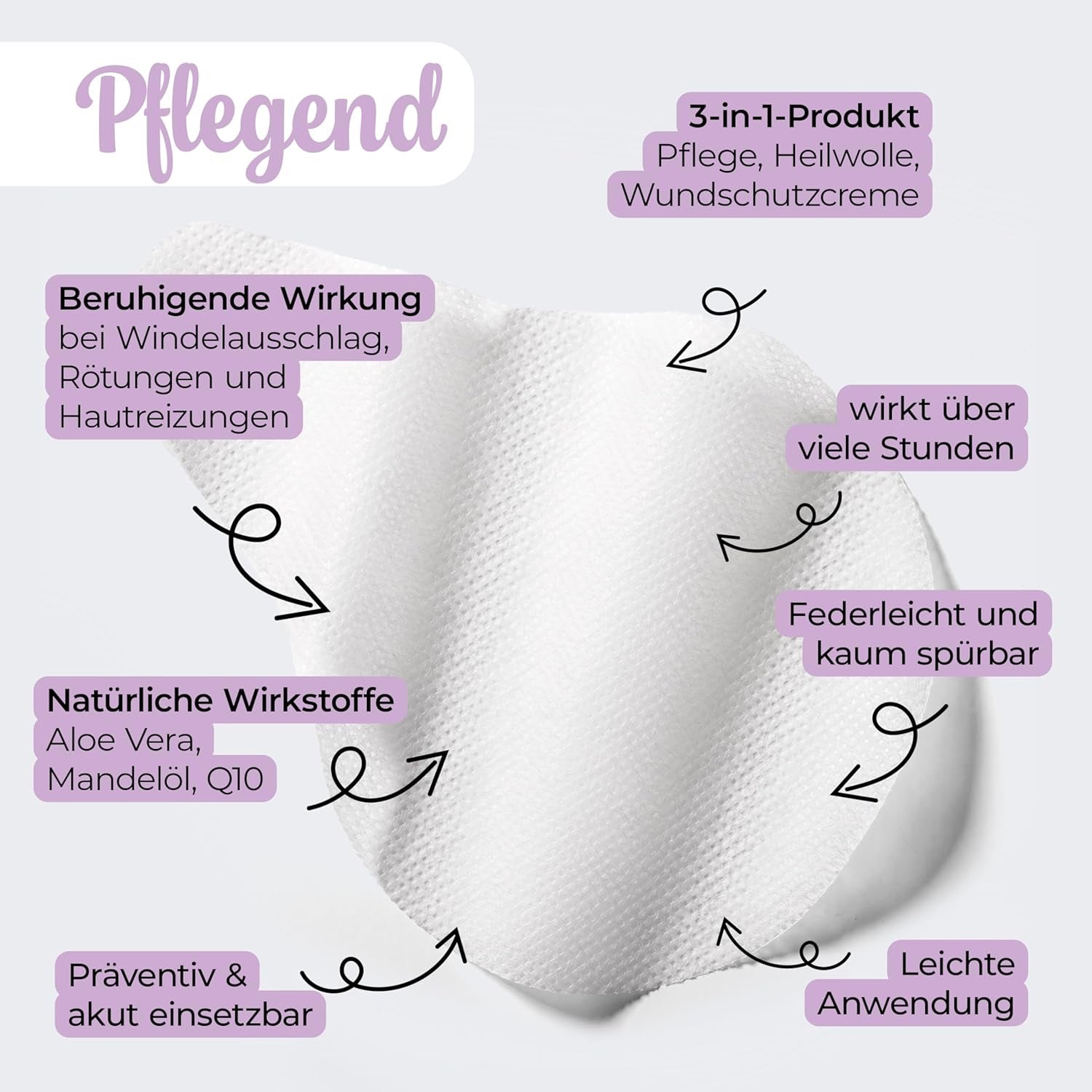 Millis Zaubertücher bei Windeldermatitis Baby, Bekannt aus "Die Höhle der Löwen", 25 Tücher (1 x 25er) met Aloë Vera, Mandelöl & Q10 - Pflegt, Schützt & dient als Wundschutz bei gereizter Haut