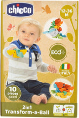 Chicco 2 In 1 Baby's Eerste Creatieve Bal - Eco+ 12-36 maanden Babyspeelgoed Naty Shop