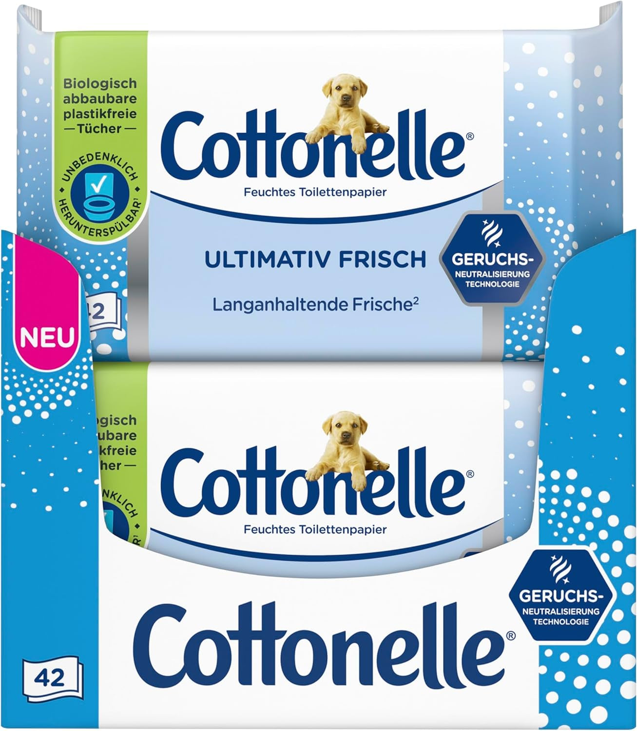 Vochtige doekjes, Ultimate Fresh, 12 x 42 doekjes, Deodycylx-technologie, huidvriendelijk, alcohol- en kleurstofvrij, gevoelig, biologisch afbreekbaar