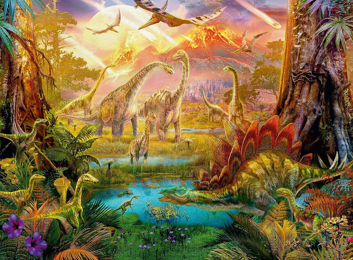Ravensburger Puzzel 16983 - Dinoland - Legpuzzel van 500 stukjes voor volwassenen en kinderen vanaf 10 jaar, puzzel met dinosaurusmotief Puzzel Naty Shop Oud ontwerp