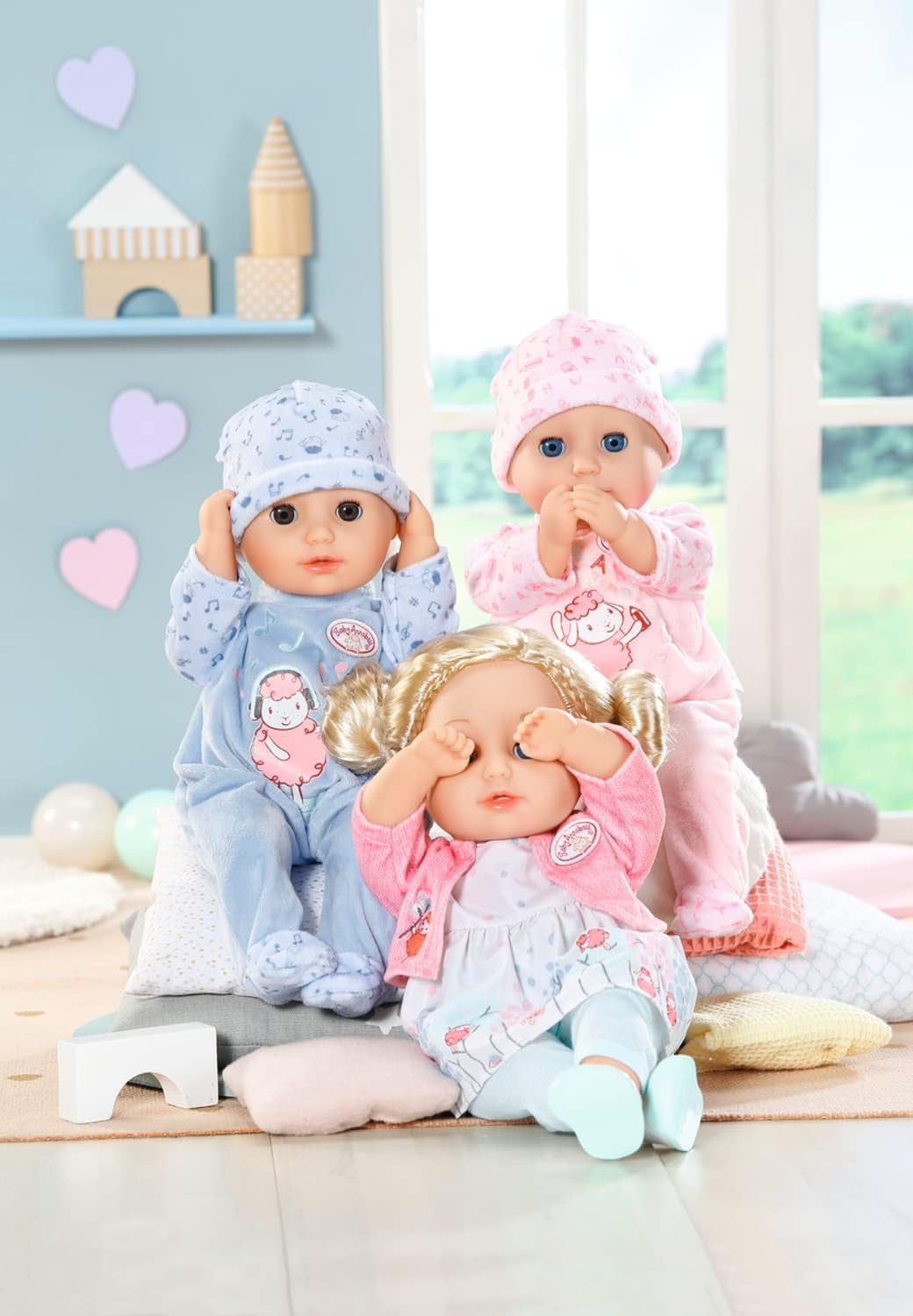 Annabell Kleine Annabell zachte pop 36cm, met stoffen lijfje en slaapogen, 36cm, 709870 Zapf Creation