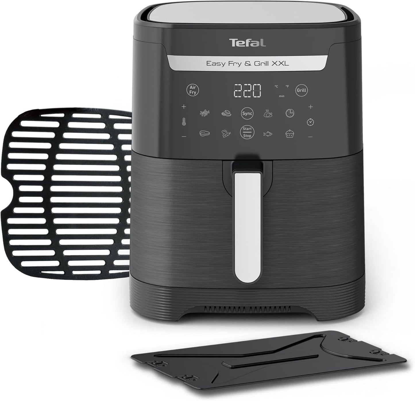 Tefal Easy Fry Max EY2458, 5 liter, Heteluchtfriteuse, 10 automatische kookprogramma's, digitaal touchscreen Apparaten Naty Shop Zwart Enkel - Zonder venster 6,5L