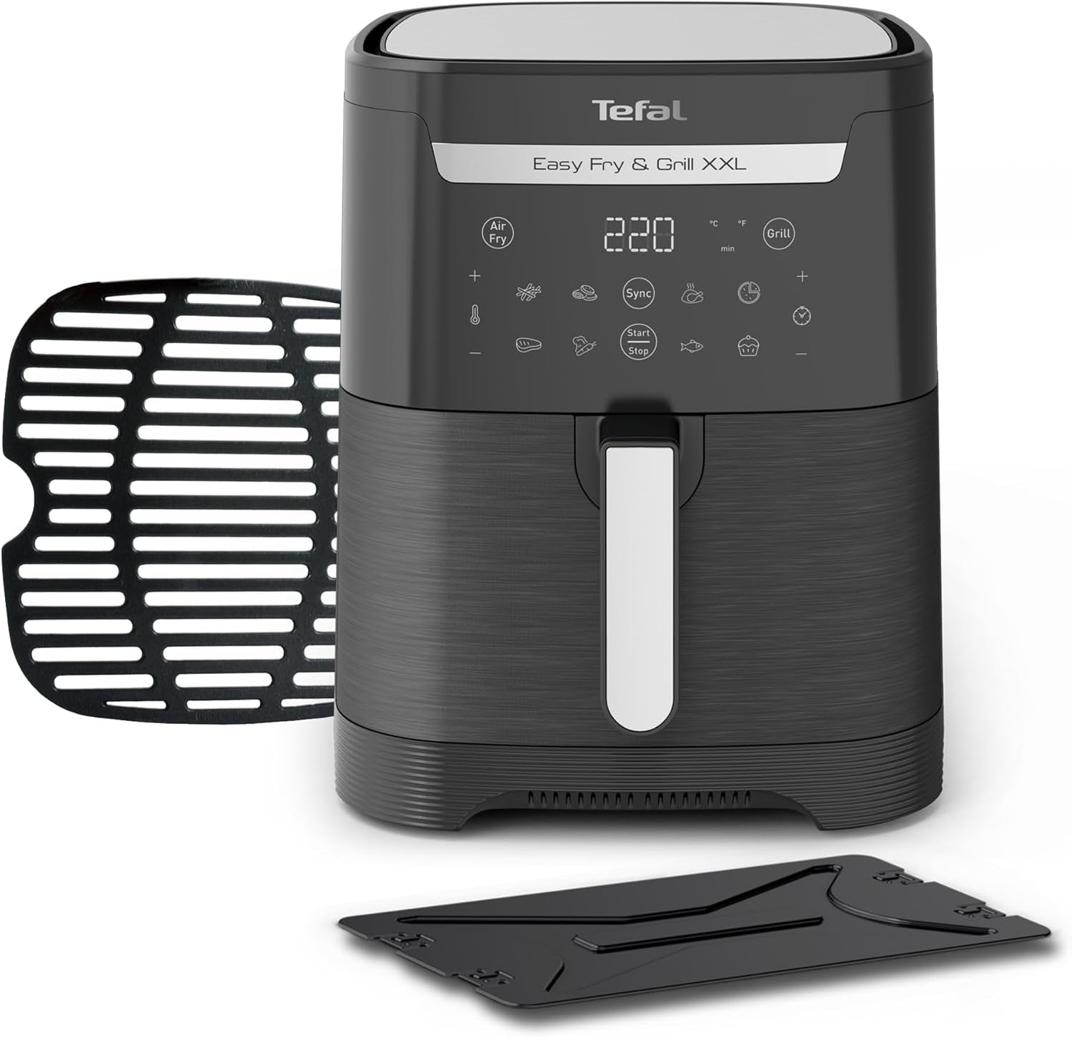 Tefal Easy Fry Max EY2458, 5 liter, Heteluchtfriteuse, 10 automatische kookprogramma's, digitaal touchscreen Apparaten Naty Shop Zwart Enkel - Zonder venster 6,5L