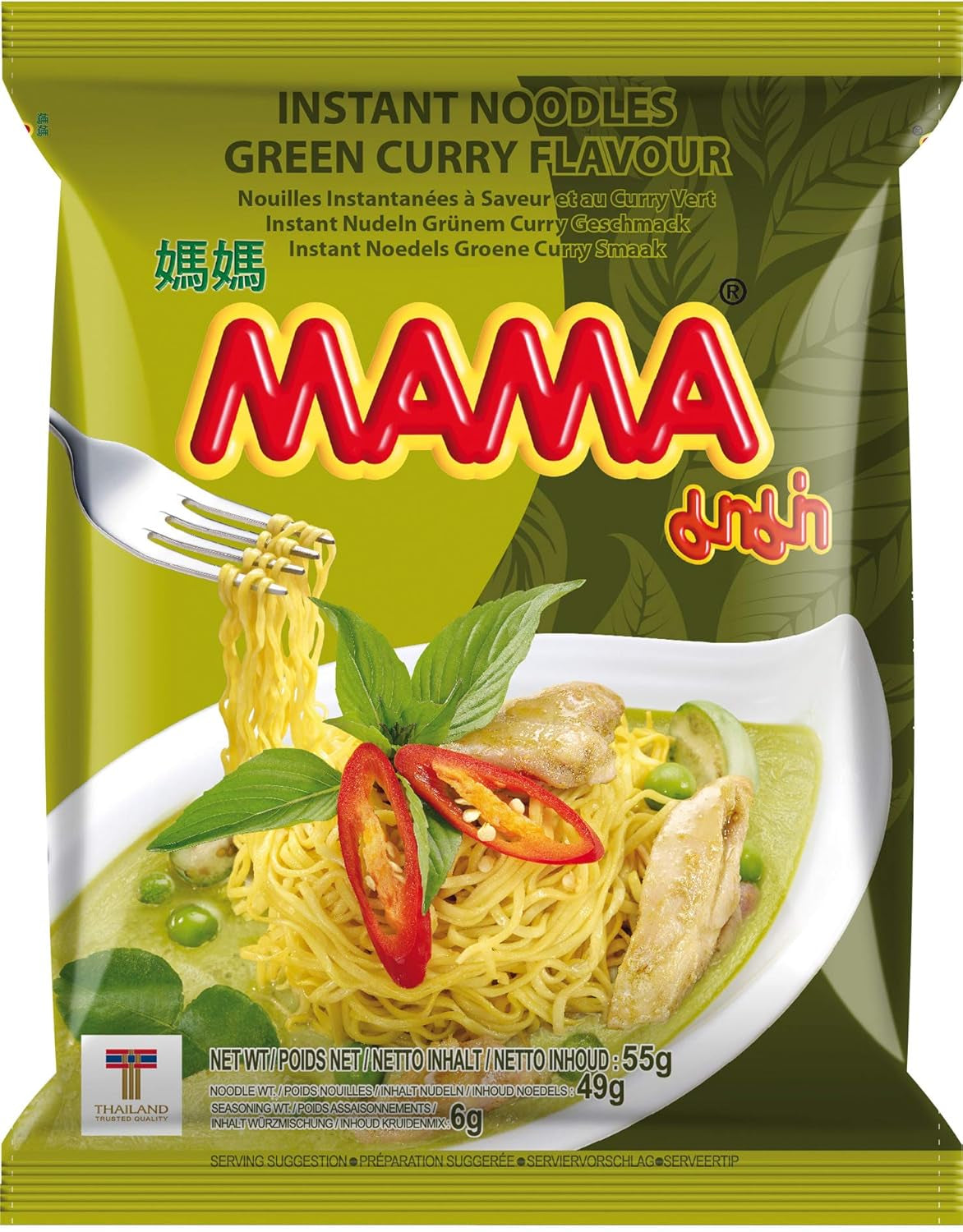 MAMA Instant Noedels Met Kipsmaak - Instant Noedelsoep In Oosterse Stijl - Authentieke Thaise Keuken - 24 x 55g