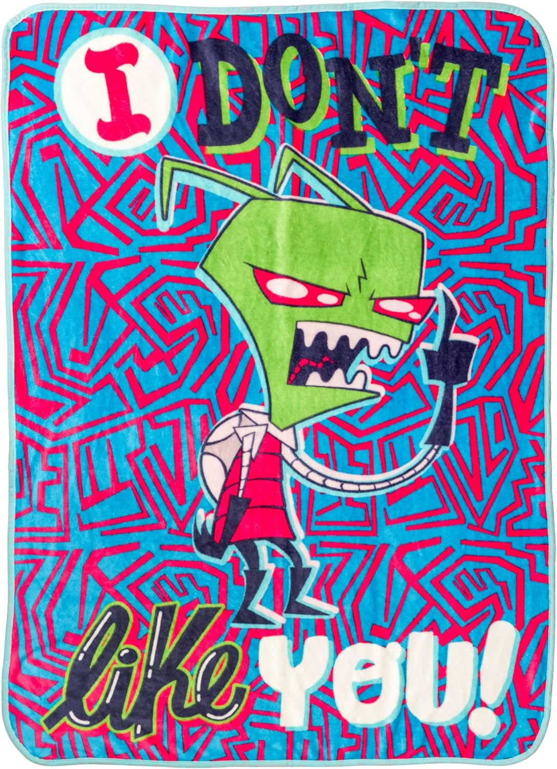 Silver Buffalo Garfield hangdeken, fleece, 114,3 x 152,4 cm Bedden en dekens Silver Buffalo Invader Zim