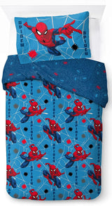 Beddengoed voor kinderen, Disney figuren, 100% katoen Beddengoed - kinderen Naty Shop Blauw - Spiderman 135X200/50X70 (2-delig)