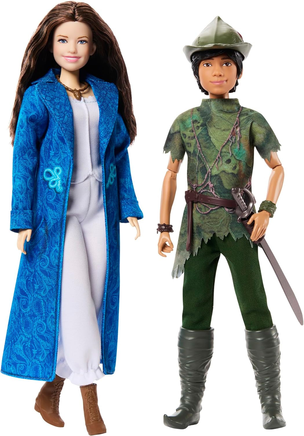 DISNEY Peter Pan & Wendy - Mobiel met typische outfits en verwijderbare accessoires, broeken van zachte stof, voor het naspelen van favoriete scènes of creatief spelen, voor kinderen vanaf 3 jaar, HNY36 Naty Shop Dolls