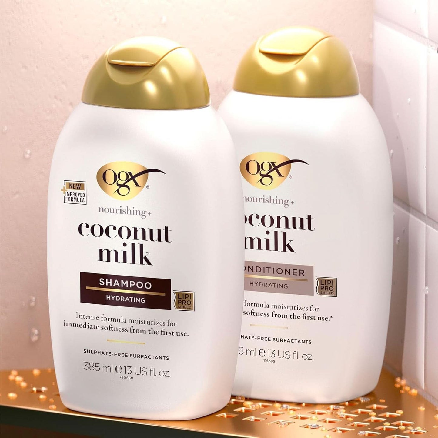 Shampoo met kokosmelk OGX (385 ml), hydraterende werking Douche en bad Naty Shop