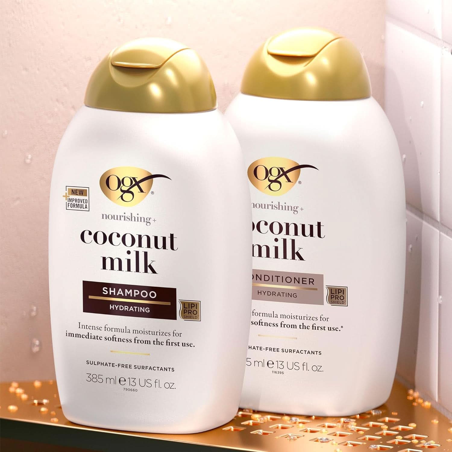 Shampoo met kokosmelk OGX (385 ml), hydraterende werking Douche en bad Naty Shop