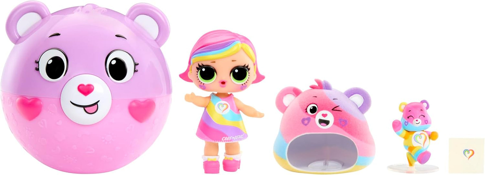 LOL Verrassing! Loves Care Bears Tots - Inclusief 1 pop met outfit en accessoires, teddybeerbal, verborgen verpakking, 6 verzamelpoppen