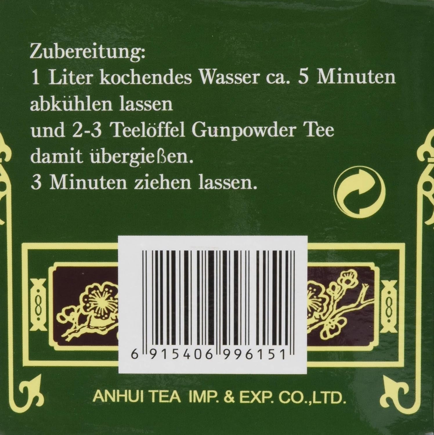 Groene thee, buskruit, Geroll (1 pakje van 500 g)
