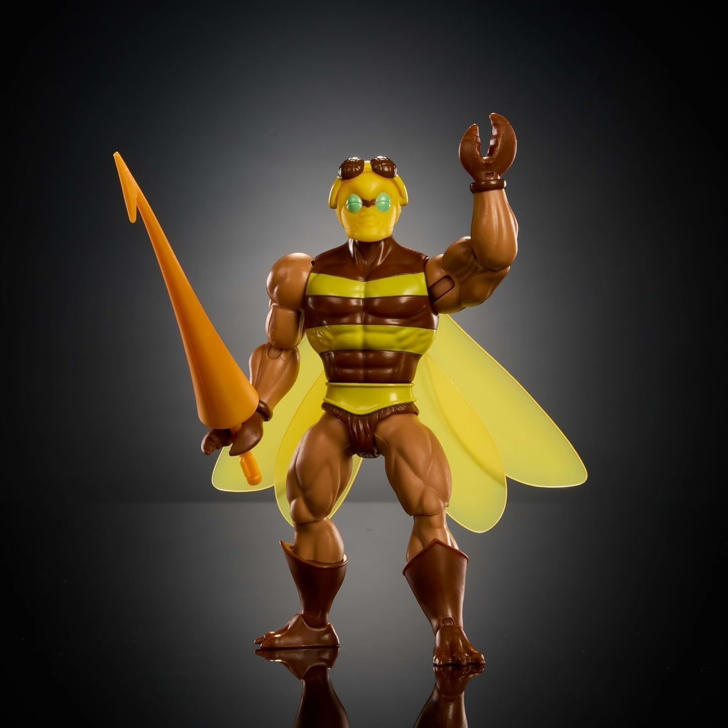 Masters of the Universe Origins Action Figure Buzz-Off uit de tekenfilmcollectie, ongeveer 14 cm groot, uit de tv uit de jaren 80, Bee Leader met vleugels en bril met speer, JBM88 Actiefiguren Naty Shop