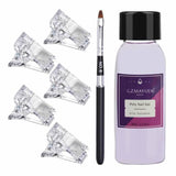 GZMAYUEN Poly Nail Gliding Solution 30 ml * 2 nagelverlengingsgel Vloeibare poly-extensiegel - Gemakkelijke doe-het-glijoplossing met borstel
