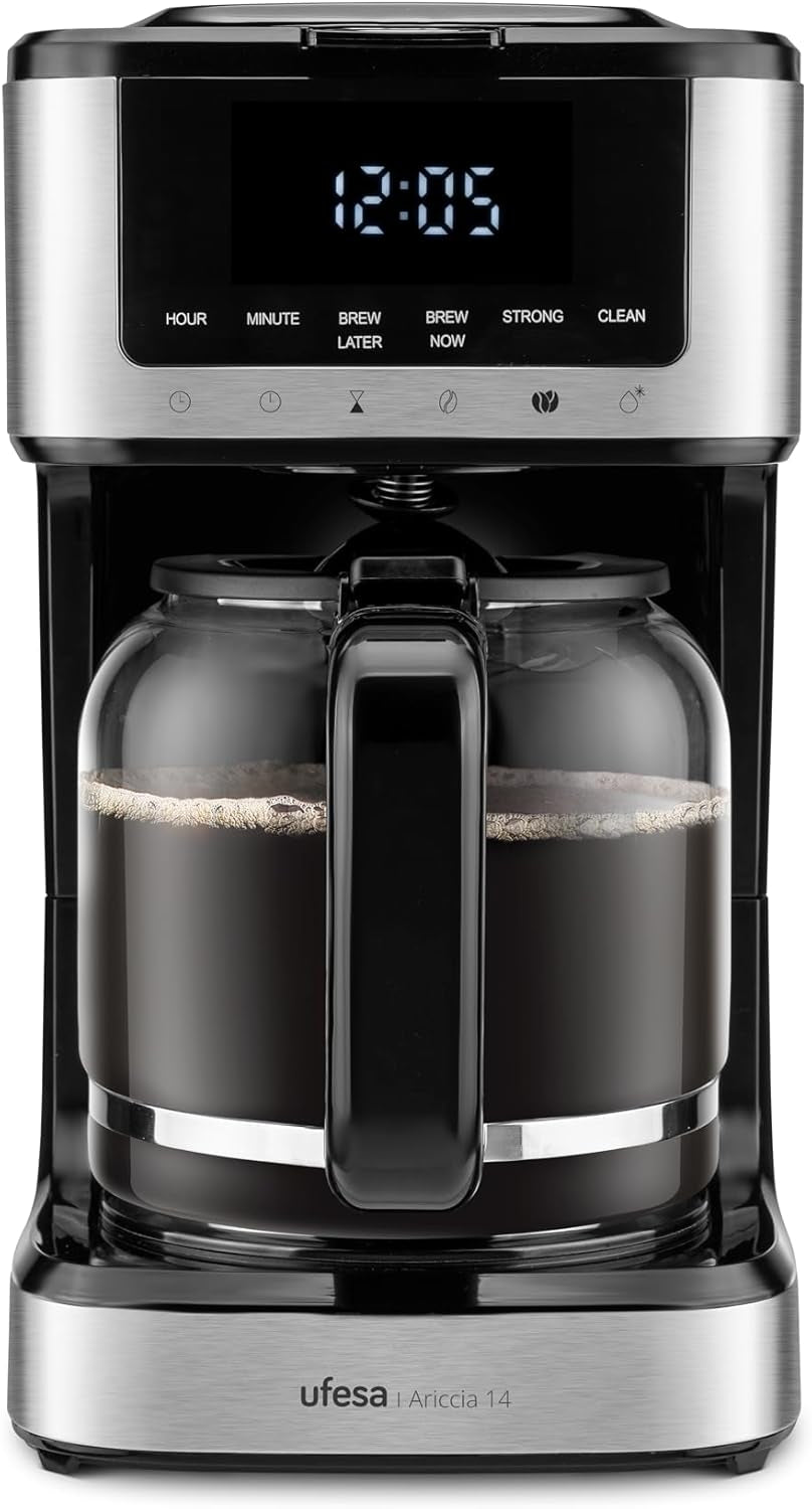 Ufesa CG7114 Capriccio filterkoffiezetapparaat, 6 kopjes, 600W, karaf 0,6L, antidruppelsysteem, automatische uitschakeling, blauw