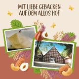 Premium knapperige muesli met walnoten en amarant Allos | Biologische Muesli | Muesli met noten | Havermout | Ontbijtgranen | Veganistisch | Pak van 6 (6 x 400 g)