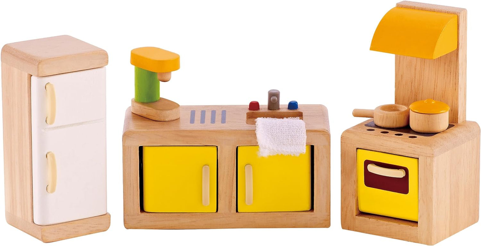 Hape E3459 - Kinderkamer, kleine poppenhuizen Naty Shop Keuken