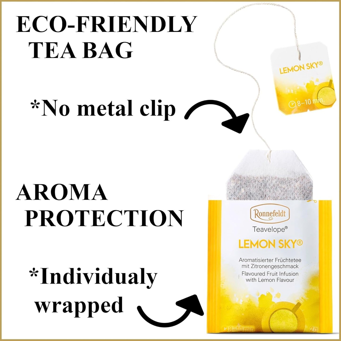 Teavelope "Lemon Sky" - Vruchtenthee met citroensmaak, 25 theezakjes, 50 g