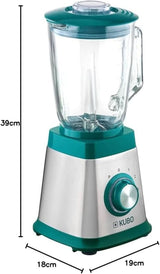 Mixer Aus Glas, 1000 W, 4 Geschwindigkeiten, 1,5 L, 6 Klingen Aus Edelstahl, Eiswürfelfunktion Kitchen Naty Shop