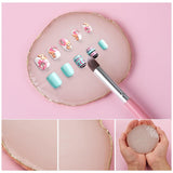 Maniküre Gemalt Palette Nail Art Palette Kunstharz Nagelkunst Nail Art Make up Paletten Nagelmalerei Display Fach Kosmetik Mischwerkzeuge (Wit)