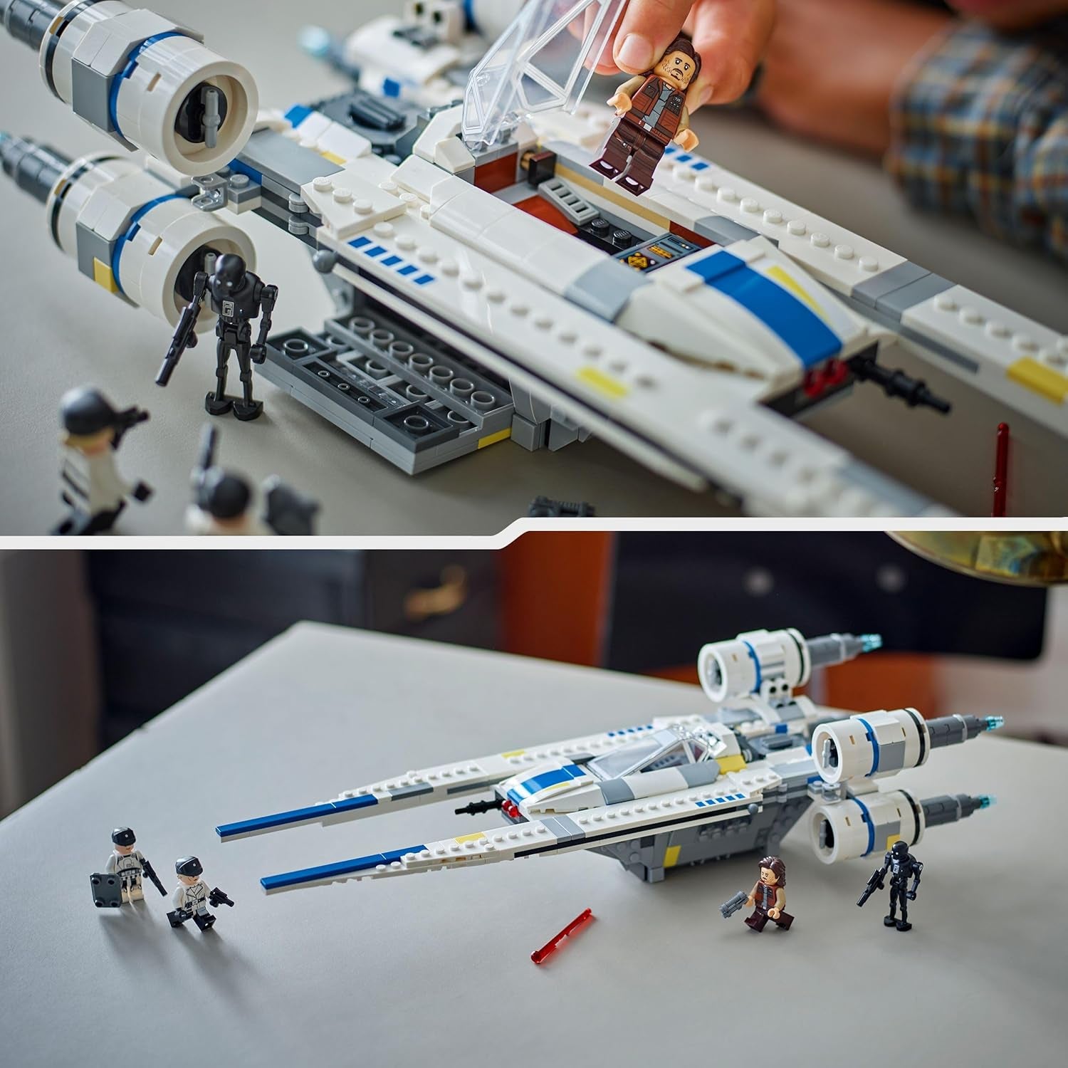 LEGO Star Wars 75399 Rebel U-Wing Starfighter - Speelgoed met zwenkvleugelfunctie en 3 minifiguren waaronder Cassian Andor en K-2SO droidfiguur - Cadeau voor jongens vanaf 8 jaar en Andor-fans seizoen 2 Bouwsets Beuche in LEGO-Store