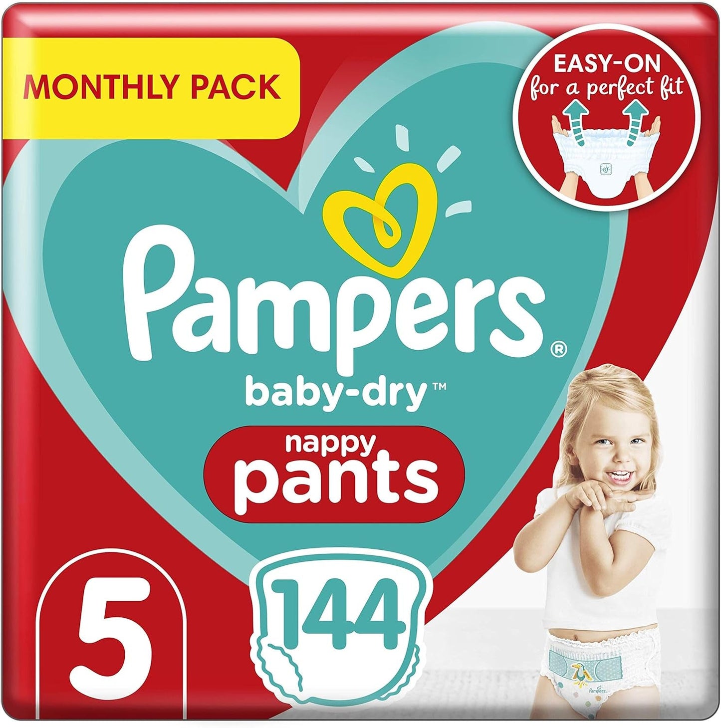 Pampers (oude versie), slipje, maat 4, 9 kg-15 kg, pakket van drie (1 x 88 luiers)
