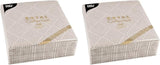 Papstar, 50 servetten "ROYAL Collection" 1/4-vouw 40 cm x 40 cm "Elegance" bruin, #86498 (pak van 2)