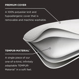 TEMPUR-PEDIC Symphony Kussen Gemaakt van traagschuim, Luxe, Zacht, Standaard, Wit Standaard kussens Naty Shop