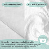 MAKIAN Mousseline Vierkantjes, 10 Stuks, 80x80cm, Oeko-TEX® Standaard 100 Gecertificeerd, 10 Premium Spuugdoekjes - Dubbel Geweven Stoffen Vierkantjes / Mousseline Vierkantjes, Kookbestendig - Wit