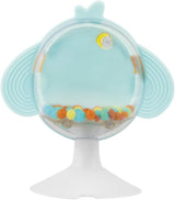 Chicco maaltijdcadeauset Dou Dou, slabbetje, kinderstoelspeeltje met zuignap in de vorm van een schattige kip, met twee kleurrijke rammelaars, makkelijk te vangen vanaf 6 maanden Babyspeelgoed Naty Shop