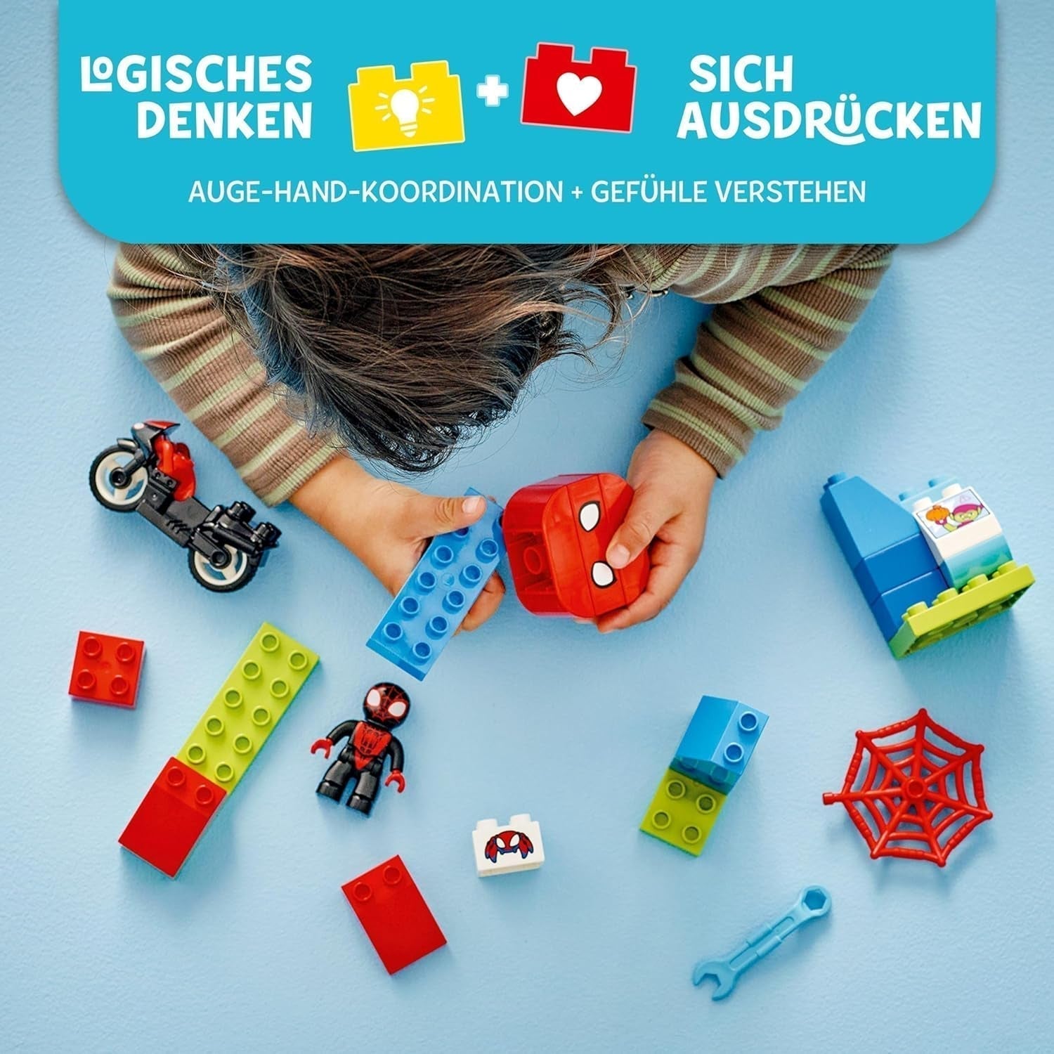 LEGO DUPLO Marvel Spins Motoravontuur, Fantasy Speelset voor de tv-serie Spidey en zijn supervrienden, educatief speelgoed om te bouwen en om te bouwen voor kinderen vanaf 2 jaar en ouder 10424 Bouwsets Besuche den LEGO-Store