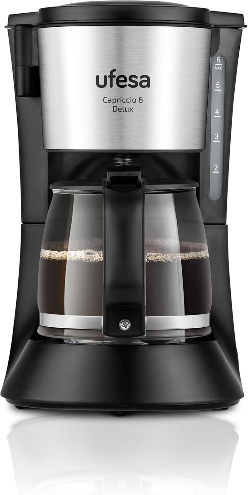 Ufesa CG7114 Capriccio filterkoffiezetapparaat, 6 kopjes, 600W, karaf 0,6L, antidruppelsysteem, automatische uitschakeling, blauw