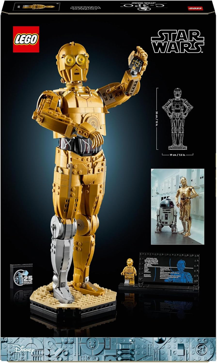 LEGO Star Wars C-3PO B, bouwbare Droid, model om te verzamelen, bouwen en tentoon te stellen, nostalgisch cadeau-idee voor volwassenen en fans, verzamelstuk, fantasiespeelset 75398 Bouwsets Besuche in LEGO-Store