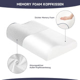 Z-Hom neksteunkussen, traagschuimkussen, zijslaapkussen, ergonomisch kussen, anti-snurkkussen, orthopedisch slaapkussen, afneembare hoes (49 x 30 x 7/10 cm) Cervicale orthopedische kussens Naty Shop