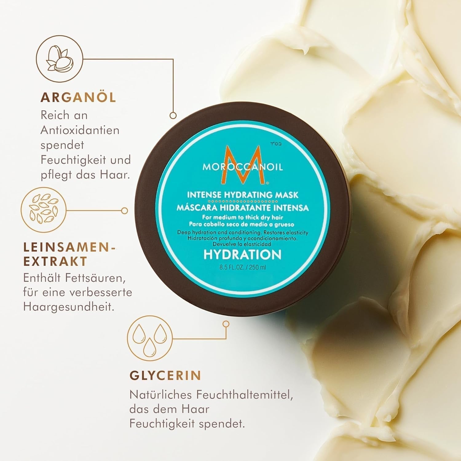 Marokkaanseolie Intensief Hydraterend Masker Naty Shop Haarmasker