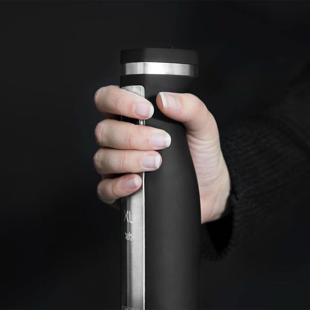 Cecotec Handmixer Powergear 1500 - Klingen Aus Titanium Beschichtung, 21 Geschwindigkeitsstufen, 1500 W, Inclusief Glas Met Deckel. (Schwarz en Edelstahl, XL) Keuken Naty Shop