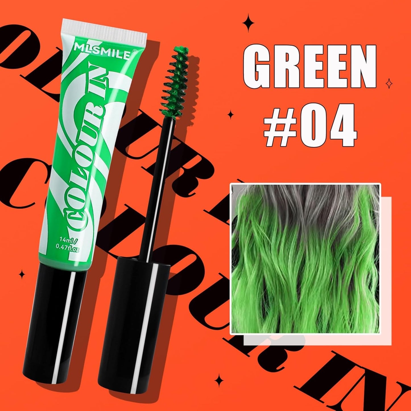 Groene Tijdelijke Haarverf - 14ml Haarkrijt Haarverf, Wasbare Groene Haarverfstick, Instant Kleur Haarkrijt, Carnaval Krijt Haarverf voor Kerstmis Halloween, Carnaval, Cosplay Haarverf Naty Shop