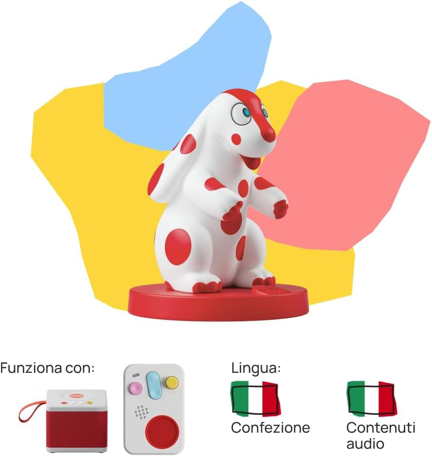 Geluidsfiguur - Kleine verhaaltjes van Pimpa - Verhalen en klanksprookjes voor jongens en meisjes 1-3 jaar - Hoorbaar met verhalen en +, educatief spel Italiaanse versie Bebe Toys Naty Shop