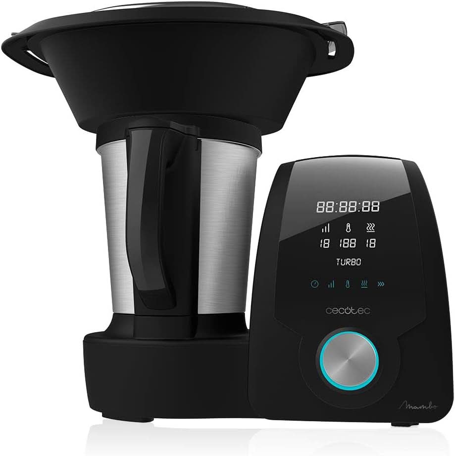 Cecotec Mambo 6090 Multifunctionele keukenmaschine, 1700 W, 23 functies, Krug Mit Fassungsvermögen 3,3 l, 3 Teller Gleichzeit, 10 Geschwindigkeitsstufen, Timer Keukenrobots en Mixers Naty Shop