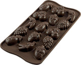 Siliconenvorm Praline Silikomart Fruit 3,2 x 3,2 x H 1,5 cm, 10 ml, 15 gaatjes (SCG32) Keuken Naty Shop