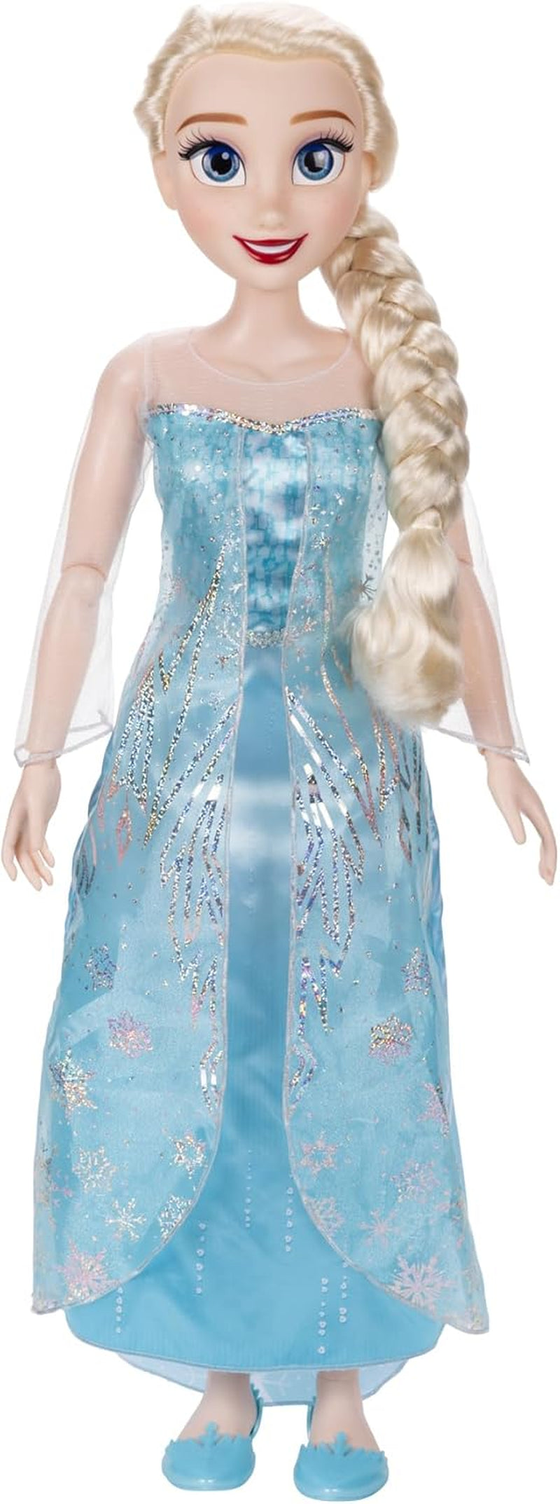Disney Frozen Playdate Elsa gigantische pop 80 cm van Jakks Pacific Volledig gelede pop met 11 scharnierpunten, inclusief haarborstel en accessoires