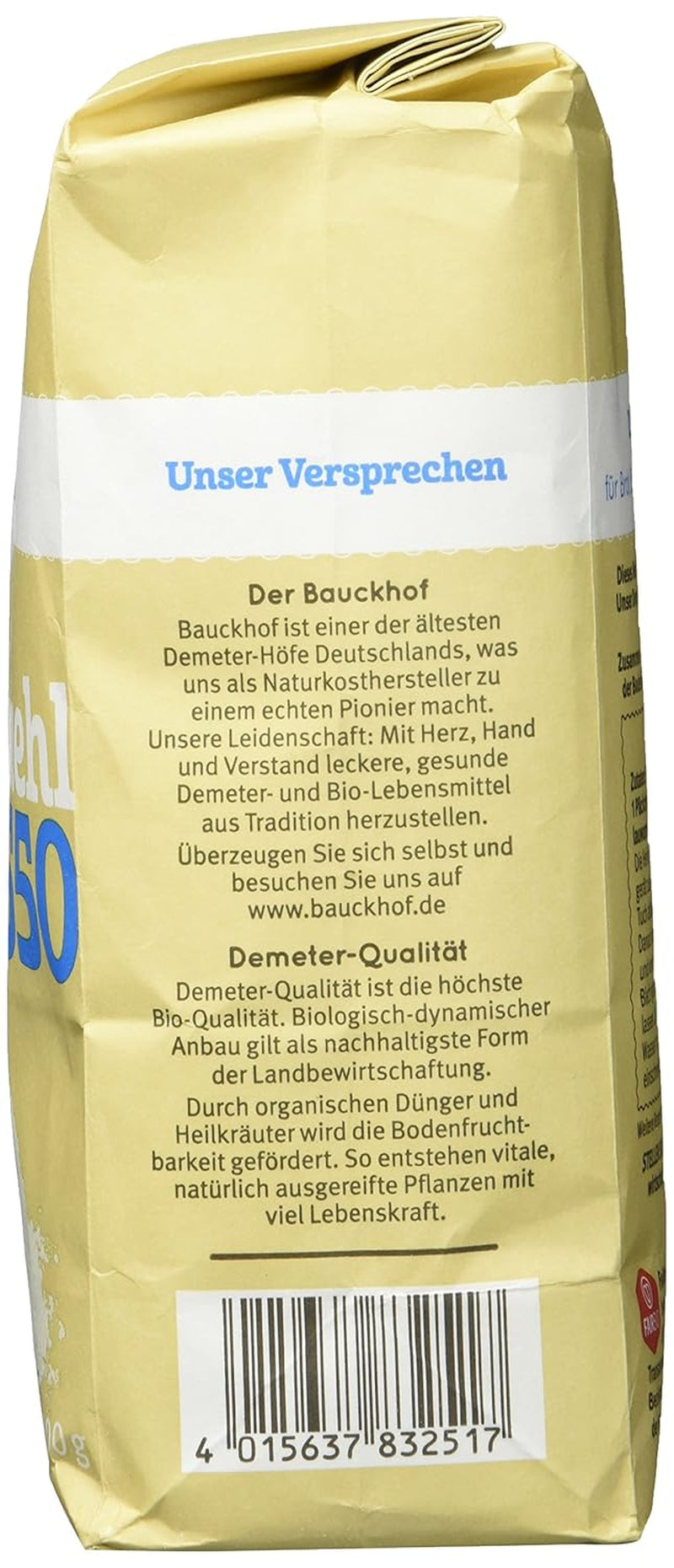 Tarwemeel Hof type 550 Demeter, 1 kg