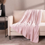 Brentford's flanellen fleece deken, extra zacht, groot, pluizig, warm, slaapkamersprei, eenpersoonsbed, bank, bank, blozen roze - 120 x 150 cm bedden en dekens Beuche den Brentfords-Store