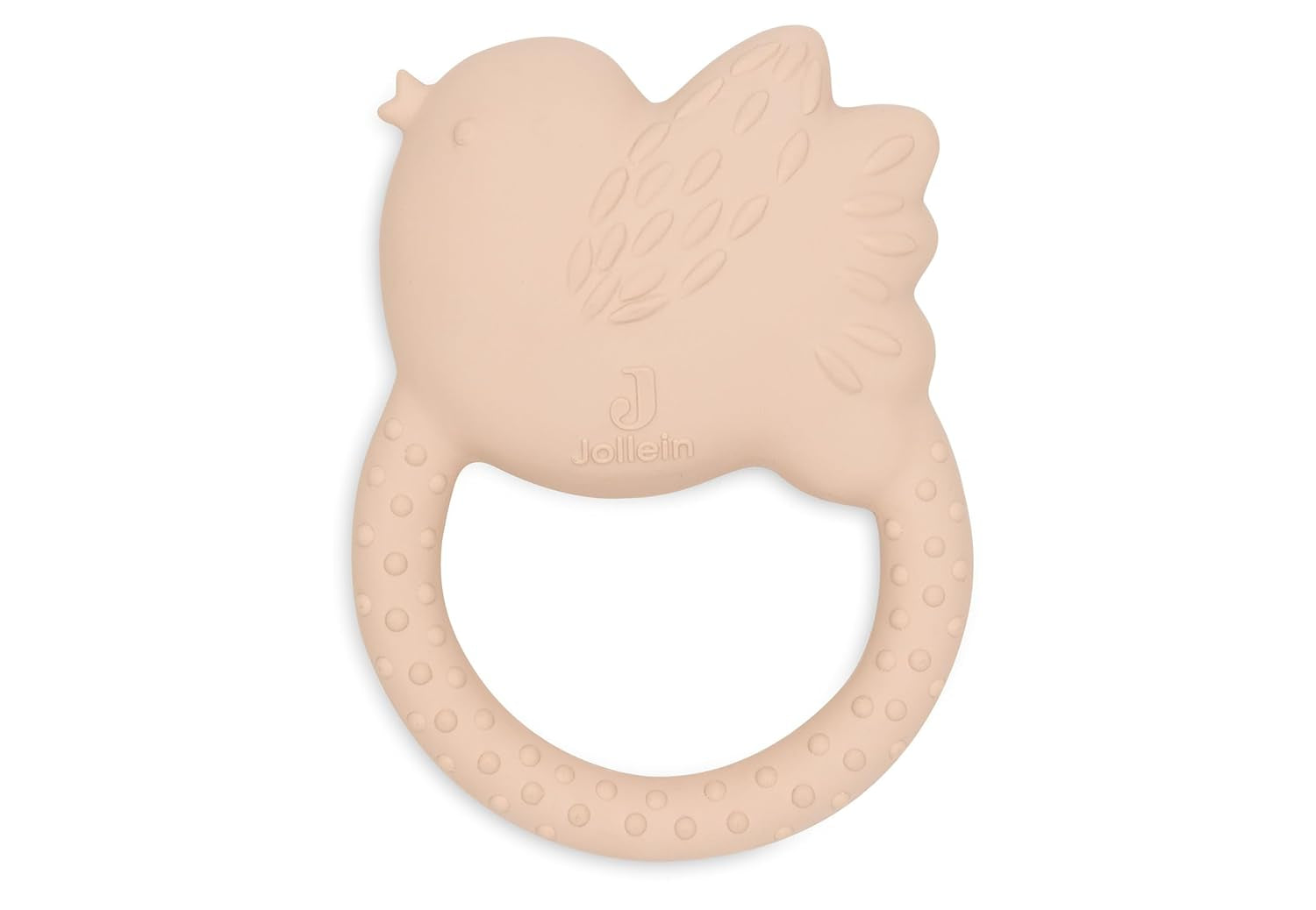 Jollein natuurrubber babybijtring - prachtige vogels - babybijtring - tandjeshulpmiddel - onschadelijk en BPA-vrij - babyspeelgoed